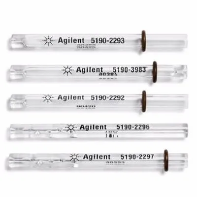 Agilent Inlet liner, direct, 1.5 mm id, for gas samples, headspace, purge & trap, 25/pk, Part No. 5183-4710 - Image 1