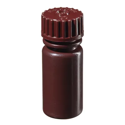 Nalgene BTL N/M AMBR HDPE,1/2 OZ 15ML Amber Narrow Mouth Bottle,HDPE,Amber PP Screw Cap,15ml, Part No. 2004-9050 - Image 5
