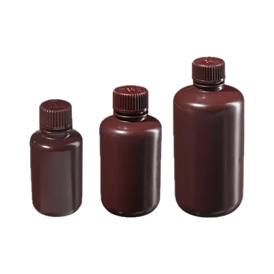Nalgene BTL N/M AMBR HDPE,1/2 OZ 15ML Amber Narrow Mouth Bottle,HDPE,Amber PP Screw Cap,15ml, Part No. 2004-9050 - Image 1