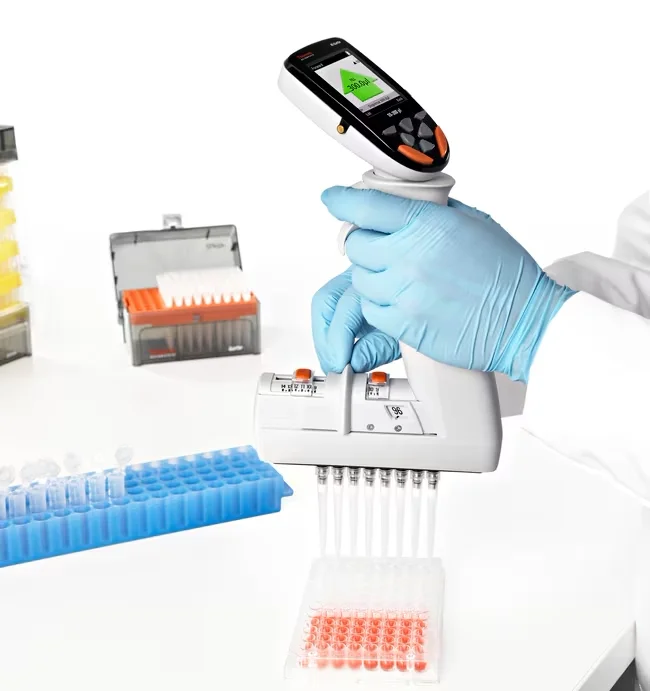 Thermo E1-ClipTip Electronic Adjustable-Spacing 8-Channel Pipette, 15-1250 μL, Part No. 4671100BT